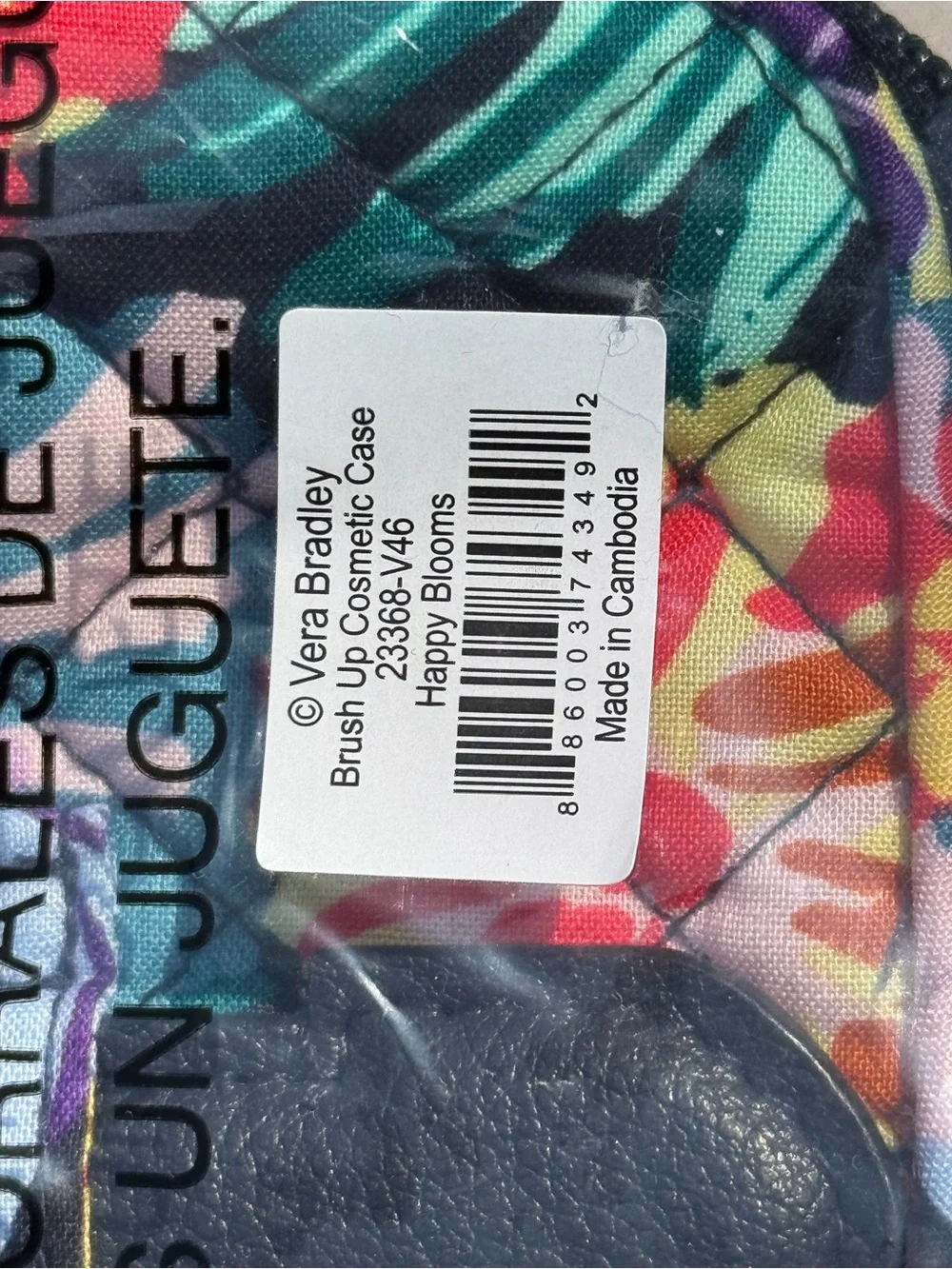 Vera Bradley Navy Quilted & Bright Floral Print “Happy Blooms” NEW 5 items - Picture 11 of 16